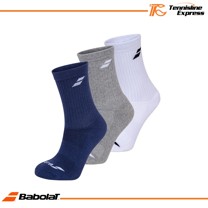 Pack de 3 paires de chaussettes Babolat Blanches pour Homme